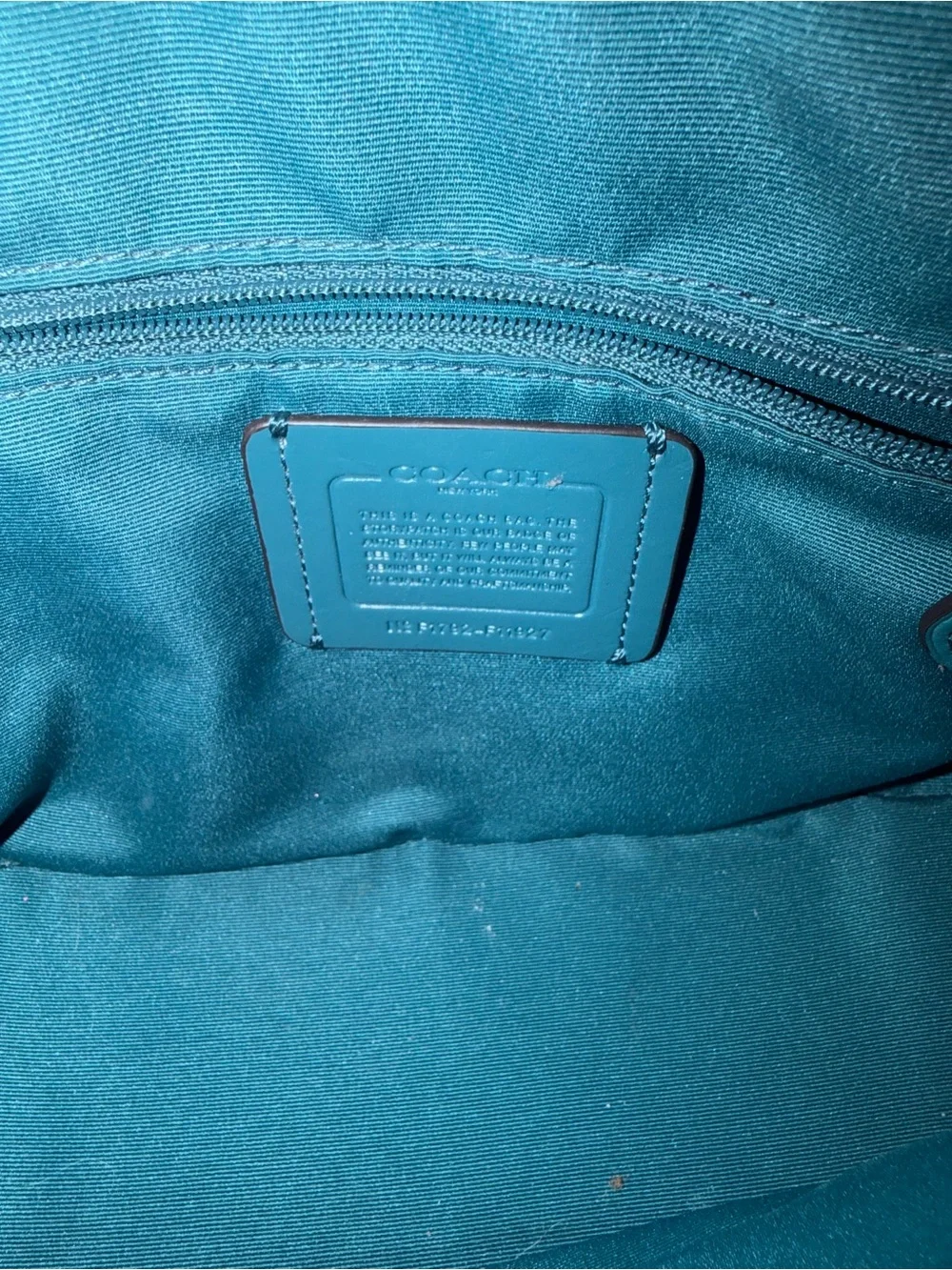 Coach Teal Dome Satchel